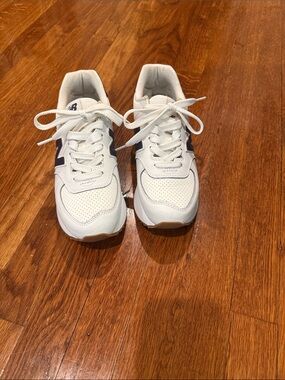 New Balance Blue & White Platform Sneakers